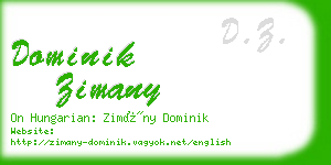 dominik zimany business card